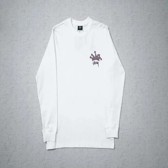 トップス 90s old stussy long sleeve t-shirt crown Vintage 1990s 90s Stussy Crown Renown Big Logo Long Sleeve T